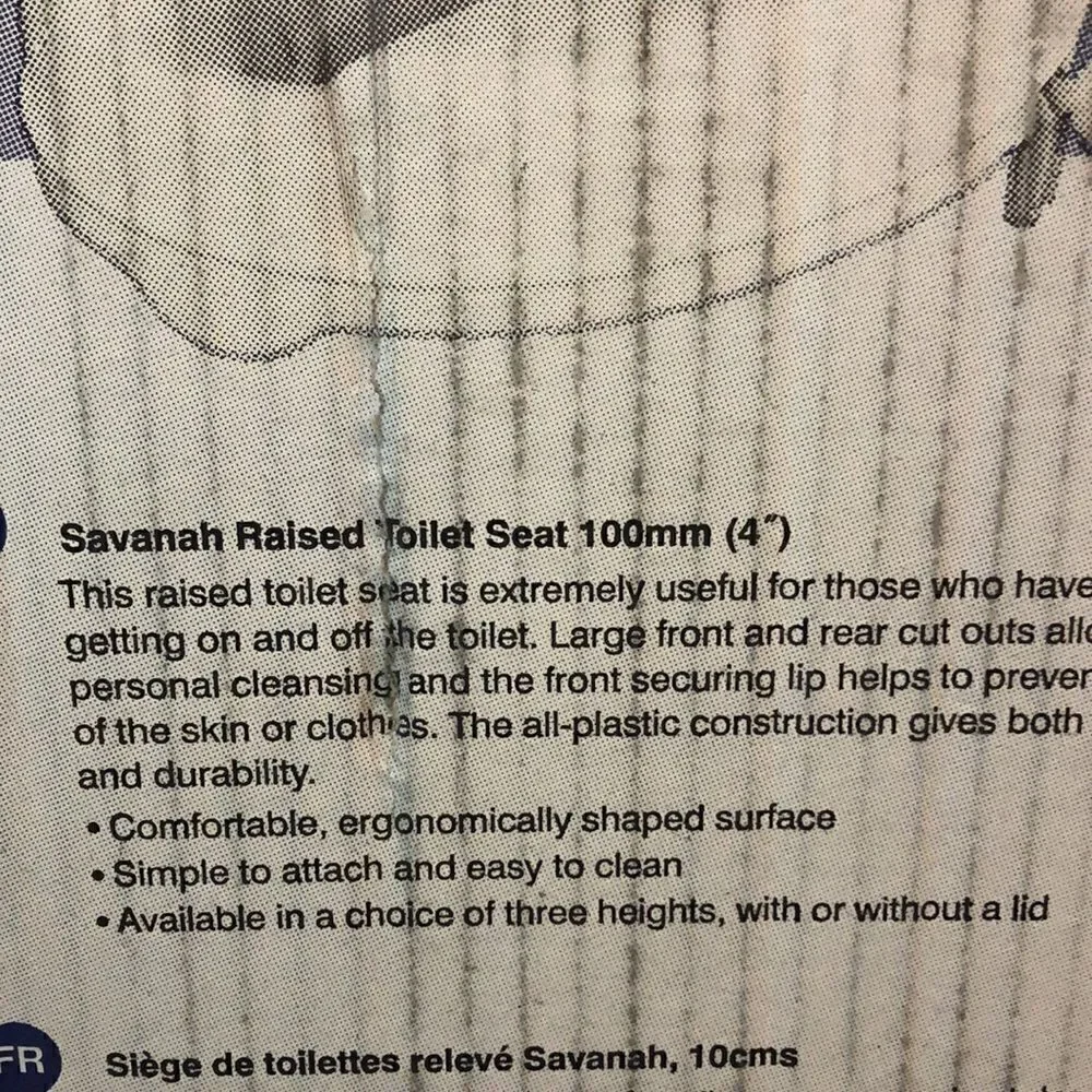 Homecraft Savanah Raised Toilet Seat 4”